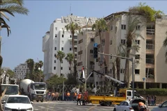 Un edificio de apartamentos en la calle Levy Eshkol (Tel Aviv) fue destruido por un misil en la madrugada del 16 de junio de 2025. (Fuente: VNA)