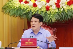 El presidente Luong Cuong interviene en la reunión. (Fuente: VNA)