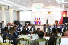 Una visión general de la celebración que marca el 80 día nacional de Vietnam (2 de septiembre) en la provincia de Battambang, Camboya. (Foto: VNA)