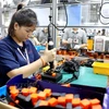 Trabajadores en el parque industrial Lien Ha Thai ( Zona económica de Thai Binh). Foto: VNA