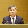 El presidente del Comité Popular de Hanoi, Vu Dai Thang, interviene en la cita. (Foto: VNA)