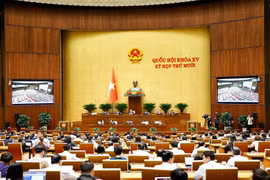 Panorama de una sesión de trabajo de la Asamblea Nacional de VIetnam. (Fuente: VNA)