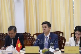 El secretario del Comité del Partido Comunista de Vietnam de la provincia survietnamita de Can Tho, Le Quang Tung, habla en el evento. (Fuente: VNA)