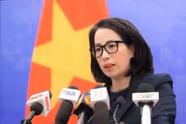 La portavoz del Ministerio de Relaciones Exteriores, Pham Thu Hang. (Fuente: VNA)