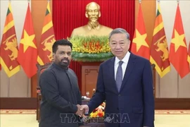 Líder del Partido Comunista de Vietnam recibe al presidente de Sri Lanka