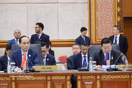 El miembro del Buró Político y ministro de Relaciones Exteriores de Vietnam, Le Hoai Trung, en el evento. (Fuente: VNA)