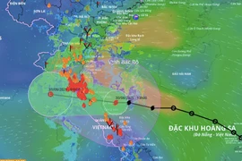 La tormenta n.° 6 se acerca a la región central. (Foto: Sistema de Monitoreo de Desastres de Vietnam)