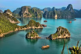 La Bahía de Ha Long vista desde arriba. (Foto: Getty)