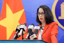 La portavoz del Ministerio de Relaciones Exteriores de Vietnam, Pham Thu Hang. (Fuente: VNA)