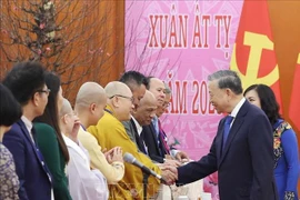 El secretario general del Partido Comunista de Vietnam, To Lam, y los delegados en el evento (Fuente: VNA)