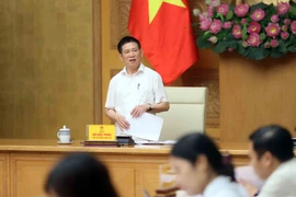El viceprimer ministro vietnamita Ho Duc Phoc habla en el evento. (Fuente: VNA)