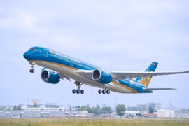 El avión de la aerolínea Vietnam Airlines. (Fuente: VNA)