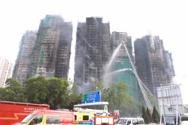 El lugar del incendio en la mañana del 27 de noviembre. (Fuente: VNA)