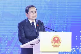 El presidente de la Asamblea Nacional, Tran Thanh Man, habla en el evento. (Fuente: VNA)