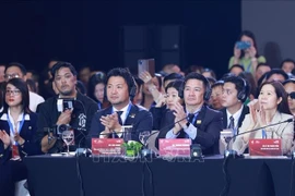Delegados en la sesión de diálogo de alto nivel del Foro del Sector Privado de Vietnam. (Fuente: VNA)