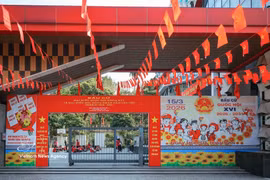 Escuela Secundaria Chu Van An, uno de los colegios electorales en el Barrio de Tay Ho, Hanoi. (Fuente: VNA)
