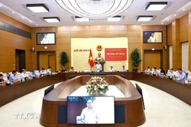 En la 46 reunión del Comité Permanente de la Asamblea Nacional de Vietnam. (Fuente: VNA)