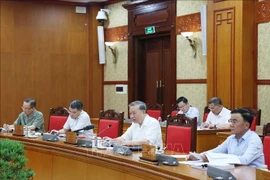 El secretario general del Partido Comunista de Vietnam, To Lam, habla en el evento. (Fuente: VNA)