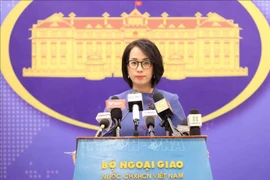 La portavoz del Ministerio de Relaciones Exteriores, Pham Thu Hang. (Fuente: VNA)