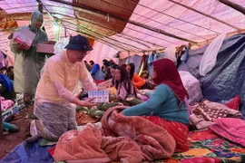 Numerosas organizaciones e individuos apoyan a las personas en las zonas afectadas por las inundaciones. (Foto: sggp.org.vn)