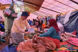 Numerosas organizaciones e individuos apoyan a las personas en las zonas afectadas por las inundaciones. (Foto: sggp.org.vn)