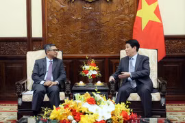El presidente Luong Cuong recibe al embajador de Indonesia en Vietnam, Denny Abdi (Fuente: VNA)