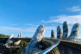 El puente dorado en Da Nang. (Fuente: VNA)
