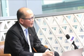 Uch Leang, director interino del Departamento de Estudios Asiáticos, Africanos y del Medio Oriente del Instituto de Relaciones Internacionales, dependiente de la Real Academia de Camboya (RAC), en la entrevista. (Fuente: VNA)