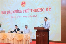 El ministro y jefe de la Oficina gubernamental, Tran Van Son, habla en el evento. (Fuente: VNA)