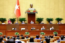 Una sesión de trabajo de la Asamblea Nacional de Vietnam. (Fuente: VNA)