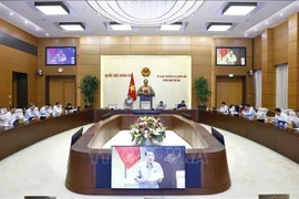 Panorama de una reunión del Comité Permanente de la Asamblea Nacional de Vietnam. (Fuente: VNA)