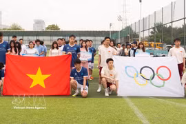 Estudiantes vietnamitas en el Festival. (Fuente: VNA)
