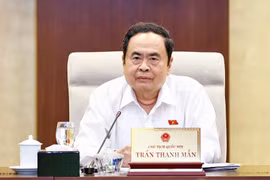 El presidente de la Asamblea Nacional de Vietnam, Tran Thanh Man, habla en el evento. (Fuente: VNA)