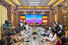 Panorama de la rueda de prensa. (Fuente: VNA)