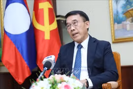 Bounleua Phandanouvong, jefe de la Comisión de Relaciones Exteriores del Comité Central del Partido Popular Revolucionario de Laos. (Fuente: VNA)