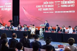 El primer ministro Pham Minh Chinh habla en el evento. (Fuente: VNA)