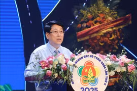 El presidente vietnamita, Luong Cuong, habla en el evento. (Fuente: VNA)