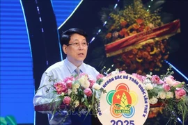El presidente vietnamita, Luong Cuong, habla en el evento. (Fuente: VNA)
