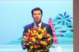 Do Quoc Hung, subdirector del Departamento de Desarrollo de Mercados Exteriores del Ministerio de Industria y Comercio de Vietnam, habla en el evento. (Fuente: VNA)
