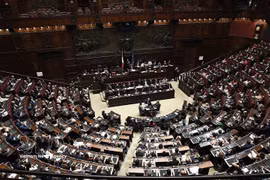 Panorama de una sesión del Parlamento italiano en Roma. (Foto: Agencia Anadolu/VNA)