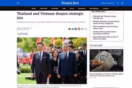 El diario Bangkok publica el artículo "Tailandia y Vietnam fortalecen sus relaciones estratégicas". (Foto: VNA)