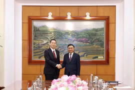 El miembro del Buró Político e integrante permanente del Secretariado del Comité Central del Partido Comunista de Vietnam, Tran Cam Tu, recibió a Tanaka Yu, vicepresidente del Presidium y jefe interino del Secretariado del Partido Comunista de Japón. (Fuente: VNA)