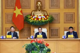 El primer ministro vietnamita, Pham Minh Chinh, habla en el evento. (Fuente: VNA)
