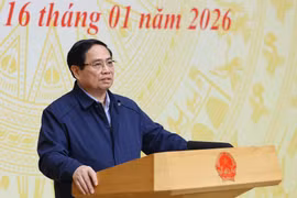 El primer ministro Pham Minh Chinh habla en el evento. (Fuente: VNA)
