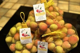 Los primeros lichis frescos de la cosecha 2025 procedentes de Vietnam han presentado en los supermercados franceses. (Fuente: VNA)