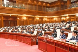 En el primer periodo de sesiones de la X Asamblea Nacional de Laos. (Foto: VNA)