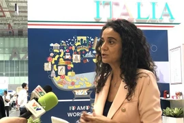 Ilaria Piccinni, directora de la Oficina Representativa del Comercio de Italia en Vietnam (ITA), en la entrevista. (Fuente: VNA)