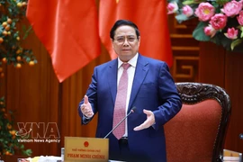 El primer ministro Pham Minh Chinh en el evento. (Fuente: VNA)