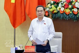 El presidente de la Asamblea Nacional (Parlamento) de Vietnam, Tran Thanh Man, en el evento. (Fuente: VNA)