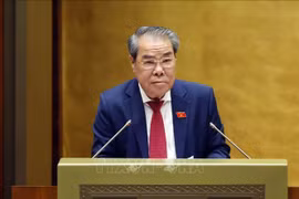 Duong Thanh Binh, jefe de la Comisión de Aspiración del Pueblo de la Asamblea Nacional de Vietnam, habla en el evento. (Fuente: VNA)